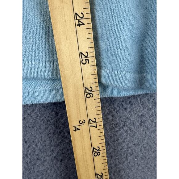 Mainbocher Light Blue 100% Cashmere V-Neck Long Sleeve Sweater Size XL - Picture 6 of 9